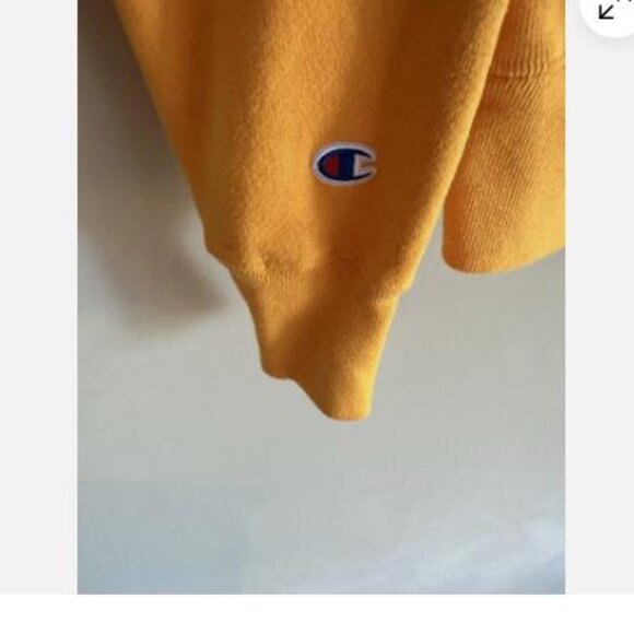 Vintage Champion Reverse Weave Sweatshirt Adult Small Yellow Gold Pullover - Picture 5 of 5